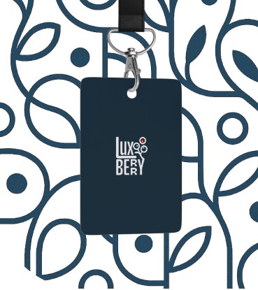 Luxberry бейдж с лентой