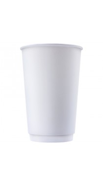 Стакан БЕЛЫЙ бумажный двухслойный 400 мл