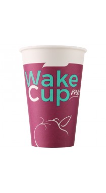 Стакан бумажный одноразовый Wake Me Cup 400 мл