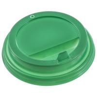 Крышка для бумажных стаканов с клапаном 80 мм (Зеленая)