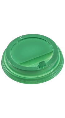 Крышка для бумажных стаканов с клапаном 80 мм (Зеленая)