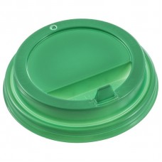 Крышка для бумажных стаканов с клапаном 80 мм (Зеленая)