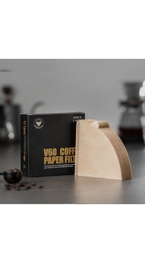 Бумажные фильтры для кофе для стеклянной воронки с подставкой V60 (100 шт/уп)