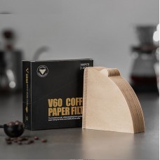 Бумажные фильтры для кофе для стеклянной воронки с подставкой V60 (100 шт/уп)