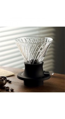 Воронка для заваривания фильтр кофе прозрачная с подставкой