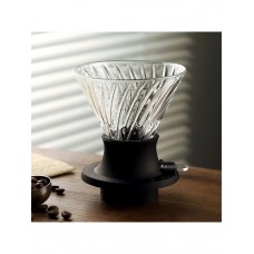 Воронка для заваривания фильтр кофе прозрачная с подставкой