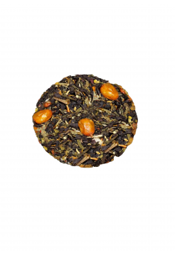 С облепихой и имбирем  Чай на основе черного 