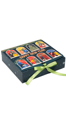 Подарочный набор 2 вида кофе по 250 г.  "Новогодние окна"  