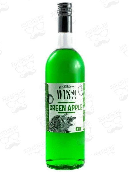 Зеленое Яблоко cироп WTS, бутылка стекло 1 л