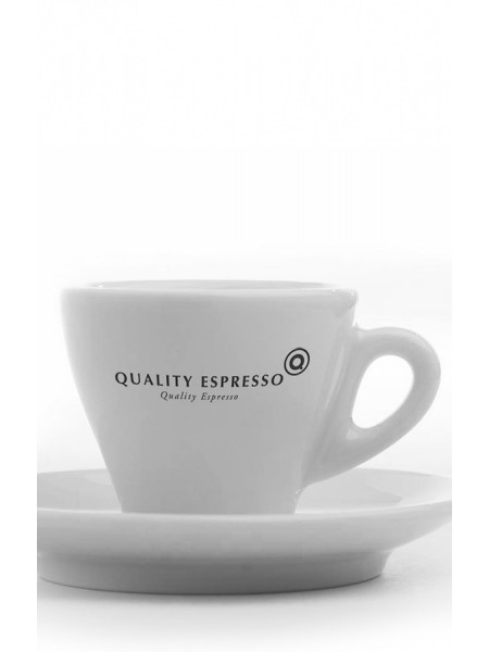 Кофейная пара эспрессо - чашка и блюдце с логотипом Quality Espresso